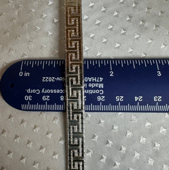 Vintage Two-toned Greek Style Bracelet! 14k/925! - Picture 5 of 14